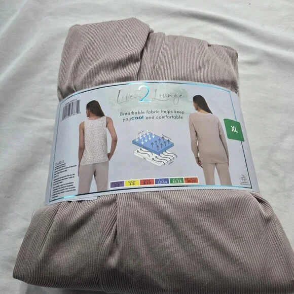 Live 2 Lounge Cooling Effect 3 Piece Lounger Set with Cooling Technology Pajamas - Picture 2 of 4